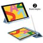 iPad Case 8th Generation 2020/7th Gen 2019 with Pencil Holder, 10.2 Inch iPad Folio for Kids, Slim Trifold Stand Full Body Protective Smart Cover Auto Sleep/Wake - Ice Blue