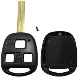 Horande Replacement Keyless Entry Remote Control Key Fob Case cover Fit for ES GS GX IS LS LX RX SC IS300 IS330 ES330 RX330 RX350 LX470 GX470 Key Fob Shell Cover With Blade (2PCS)