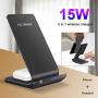 2 in 1 Wireless Charger,FDGAO 15W Fast Qi Wireless Charger Stand Compatible with iPhone 11/12/XR/XS/X/8/Airpods;Upright Wireless Charging Dock for Samsung Galaxy S20/S10/Note 20/Samsung Galaxy Buds