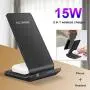 2 in 1 Wireless Charger,FDGAO 15W Fast Qi Wireless Charger Stand Compatible with iPhone 11/12/XR/XS/X/8/Airpods;Upright Wireless Charging Dock for Samsung Galaxy S20/S10/Note 20/Samsung Galaxy Buds