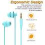 MAXROCK Sleep Earplugs - Noise Isolating Ear Plugs Sleep Earbuds Headphones with Unique Total Soft Silicone Perfect for Insomnia, Side Sleeper, Snoring, Air Travel, Meditation & Relaxation (acid blue)