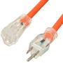 Amazon Basics 12/3 SJTW Heavy-Duty Lighted Extension Cord, Set of 4 - 50 Feet, Orange