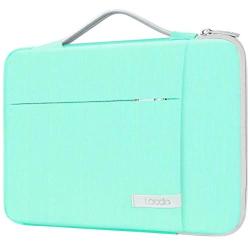 Lacdo 360° Protective Laptop Sleeve Case for 13 inch New MacBook Pro A2338 M1 A2251 A2289 A2159 A1989 A1706 A1708 | 13 inch New MacBook Air A2337 M1 A2179 A1932, 12.9'' New iPad Pro Computer Bag, Green