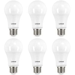 Linkind Dimmable A19 LED Light Bulbs, 100 Watt Equivalent, E26 Base, 2700K Soft White, 15.5W 1600 Lumens CRI80+ 120V, UL Listed FCC Certified, Energy Star, Pack of 6