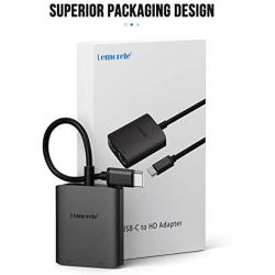 Lemorele USB C to Dual HDMI Adapter, Type C to HDMI Converter,HDMI Dual Monitor Adapter 4K @60hz for MacBook/MacBook Pro 2020/2019/2018,MacBook Air,Chromebook Pixel,Surface Book 2, etc