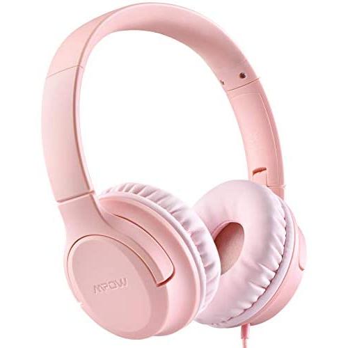 Kids Headphones, Mpow CHE2 Wired Headphones for Kids Teens, Children Headphones with Volume Limit, Foldable Adjustable On Ear Headphones for School, Travel, Compatible with Cellphones, Tablets, PC