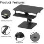 ZHU CHUANG Stand Up Desk Standing Desk Converter Gas Spring Sit Stand Desk Workstation Sit to Stand Desk Riser (Black 2)