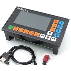 4 Axis 500KHz Offline Stand Alone CNC Controller Motion Controller System PLC Control G Code for CNC Router Engraving Milling Machine/Stepper/Servo Motor RMHV3.1