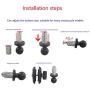 Motorcycle Phone Mount Holder Fit on All Motorcycles With Round Holes 13mm -20mm