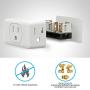 [3-pack]VINTAR 3-Outlet Adapter Wall Tap, Outlet Extender, Portable Travel Mini Plug Grounded Indoor AC Outlet, White,ETL Listed.