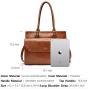 Briefcase for Women Oil Wax Leather Vintage 15.6 Inch Laptop Business Shoulder Bag Brown Briefcase for Women Oil Wax Leather Vintage 15.6 Inch Laptop Business Shoulder Bag Brown
