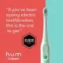 hum by Colgate Smart Battery Toothbrush Kit, Sonic Toothbrush with Travel Case and Replacement Head, Teal