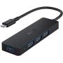 AUKEY USB C Hub Ultra Slim USB C Adapter with 4 USB 3.0 Ports USB Type C Hub for MacBook Pro, Google Chromebook Pixelbook, XPS, Samsung S9/S8 and More USB Type C Devices (Black)
