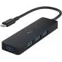 AUKEY USB C Hub Ultra Slim USB C Adapter with 4 USB 3.0 Ports USB Type C Hub for MacBook Pro, Google Chromebook Pixelbook, XPS, Samsung S9/S8 and More USB Type C Devices (Black)
