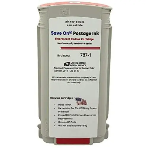 Compatible Postage Meter Ink Cartridge for use with SendPro P/Connect + Series Postage Meters; Non-OEM Replacement for Product # 787-1