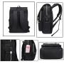 Unisex College Bag Fits up to 15.6’’ Laptop Casual Rucksack Waterproof School Backpack Daypacks (AllBlackWithUSB)