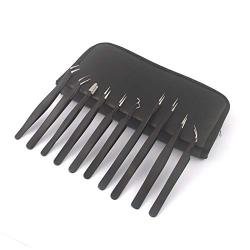 G.S 10pcs Stainless Steel Tweezer Set,Anti-Static ESD Tweezers with Non Magnetic Tips for Electronics Repair, Soldering, Crafting and Jewelry Best Quality