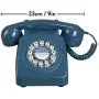 Wild Wood 746 Rotary Design Retro Landline Telephone Biscay Blue
