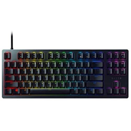 Razer Huntsman Tournament Edition TKL Tenkeyless Gaming Keyboard: Fastest Keyboard Switches Ever - Linear Optical Switches - Chroma RGB Lighting - PBT Keycaps - Onboard Memory - Classic Black