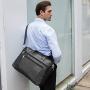 TIDING Leather Briefcase for Men 17'' Computer Bag Business Travel Messenger Bag