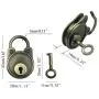 Hyamass 3pcs Vintage Antique Style Mini Archaize Padlocks Key Lock with Keys (Brass)