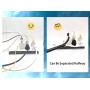 1 PCS 3/8'' Cable Spiral Wire Wrap(Wrapping Range:0.35''-2.8''，Length 26 ft) Wire Cable Management,Spiral Wire Wrap Cord for Computer and TV，Protect Pets from Chewing，Black-Spiral Cable Wrap