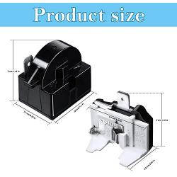 QP2-4.7 PTC Starter Relay 1 Pin Refrigerator Starter Relay and 6750C-0005P Refrigerator Overload Protector Compatible with LG Refrigerator Compressor, 2 Pieces in Total