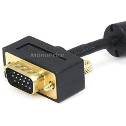 Monoprice 106360 6-Feet Ultra Slim Super VGA Male to Male Monitor Cable with Ferrites