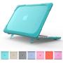 Compatible with 2017 MacBook Air 13 inch Kickstand Case, Funut 2 in 1 Rubberized Hard Plastic Case Shock Proof Cover Matt Protective Case for Laptop MacBook Air 13.3 inch A1466 A1369 (# Light Blue)