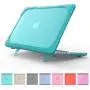 Compatible with 2017 MacBook Air 13 inch Kickstand Case, Funut 2 in 1 Rubberized Hard Plastic Case Shock Proof Cover Matt Protective Case for Laptop MacBook Air 13.3 inch A1466 A1369 (# Light Blue)