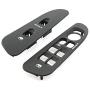 Red Hound Auto Replacement Power Window Bezel Set compatible with Dodge Ram Driver & Passenger Side Dark Gray