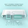 Monitor Stand Riser, Jelly Comb Foldable Computer Monitor Riser, Computer Stand with Storage Drawer, Phone Stand for Computer, Desktop, Laptop, Save Space (White Mint Green)