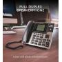 RCA U1000 Unison Base Station - 4 Line Phone Systems for Small Business with Digital Receptionist Bundle with Blucoil 6 AAA Batteries