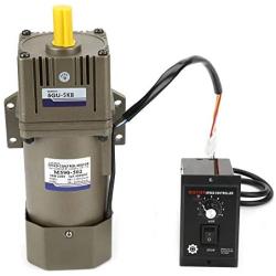 Electric Gear Motor Walfront AC 220V 90W Single Phase Asynchronous Gear Motor High Torque Deceleration Adjustable Speed 5K/10K/20K/50K/100K RPM Optional(5k)