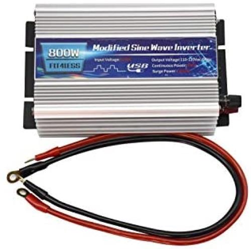 Power Inverter 800W with Dual sockets Output and USB5V 2000mA Input DC12V or 24V, Output AC110V 60Hz (12V)
