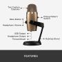 Blue Yeti Nano Premium USB Mic for Recording and Streaming - Cubano Gold
