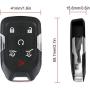 Smart Key Fob Shell Case Fit for 2014 2015 2016 2017 Chevy Tahoe Suburban/GMC Yukon