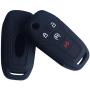 SOLIFEGOBLE 2pcs Car Remote Key Cover,Silicone Car Remote Key Fob Cover Case for Ford F-150 F-250 F-350 Fusion Fiesta Mustang Explorer Skin Jacket 4 Buttons