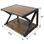 Wood Printer Stand, Multipurpose Storage Shelf for Home, Office, Printer Desk with 4 Cushion, 2 Tier (Mod)
