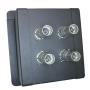 MCSPROAUDIO Recessed Floor Stage Box with 4 XLR Female to Male Passthrough Jacks