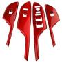 XITER 4pcs ABS Engineering Plastic Car Interior Automobile Door Window Control Panel Cover Molding Door Lock Switch Trim Accessories for Honda 10th Civic 2016 2017 2018 2019 2020 (RED)