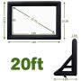 AKSPORT Mega Inflatable Movie Screen- Indoor and Outdoor Blow Up Portable Supersize Front Projection Screen(20ft)