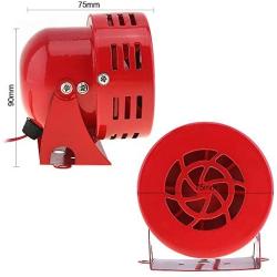 ePathChina Universal 12V Red Automotive Motorcycle Horns Air Raid Siren Horn Car Truck Motor Driven Alarm