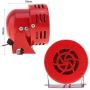 ePathChina Universal 12V Red Automotive Motorcycle Horns Air Raid Siren Horn Car Truck Motor Driven Alarm
