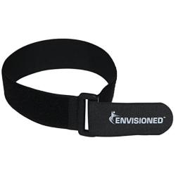Reusable Cinch Straps 2'' x 20'' - 6 Pack, Multipurpose Strong Gripping, Quality Hook and Loop Securing Straps (Black)
