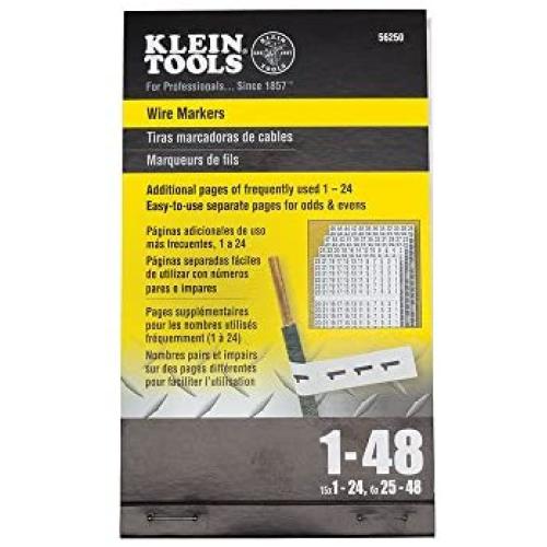 Klein Tools 56250 Wire Marker Book, 1-48
