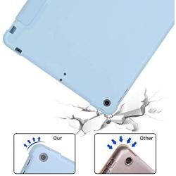 iPad Case 8th Generation 2020/7th Gen 2019 with Pencil Holder, 10.2 Inch iPad Folio for Kids, Slim Trifold Stand Full Body Protective Smart Cover Auto Sleep/Wake - Ice Blue