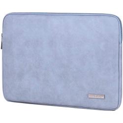 PU Leather Padded Laptop Bag HBLOOMYST 13 14 15 Inch Frosted Protective Notebook Sleeve Computer Case Cover