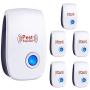 Ultrasonic Pest Repeller 6 Pack,Upgraded Electronic Pest Repellent Plug in Indoor Pest Control for Insects, Mosquito, Mouse, Cockroaches, Rats, Bug, Spider, Ant