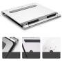 llano Laptop Stand, Aluminum Built Adjustable/Folding Storage Stand for Laptop (10-15.6 inch) for All Laptop, Silver Color